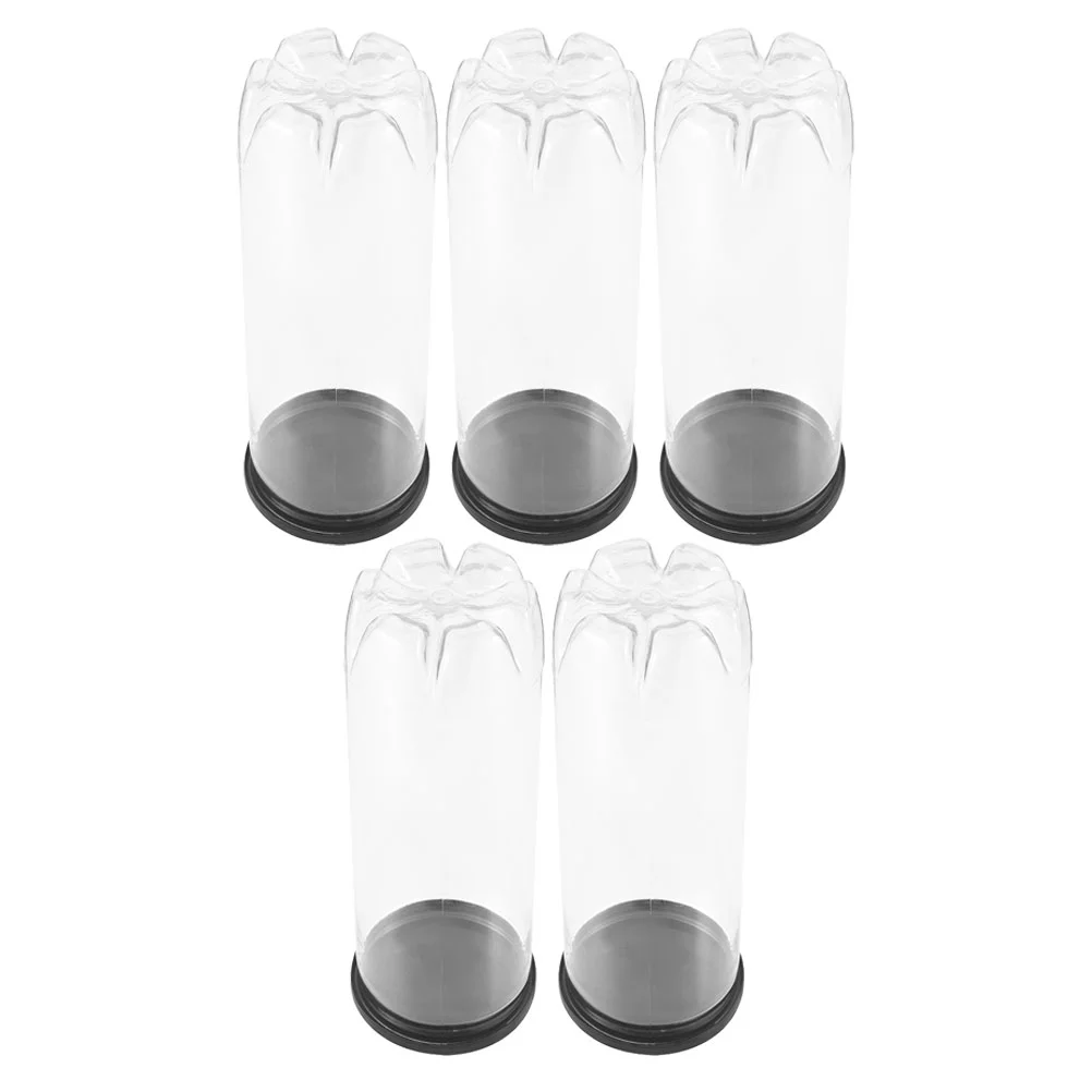 

5 Pcs Tennis Balls Cylinder Bottle Shape Bags Rack Little Holder Clear Container for Practical