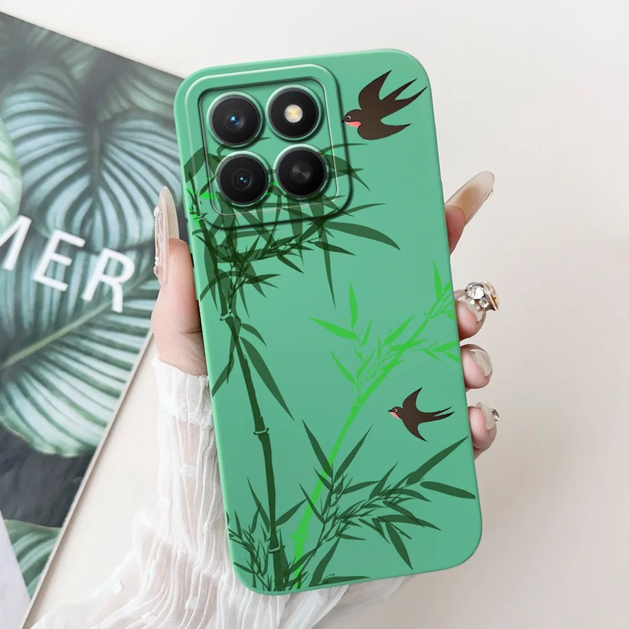 Fashion Girl Butterfly Soft Silicone Couple Phone Case Cover, Compatible with Honor X8C 2025
