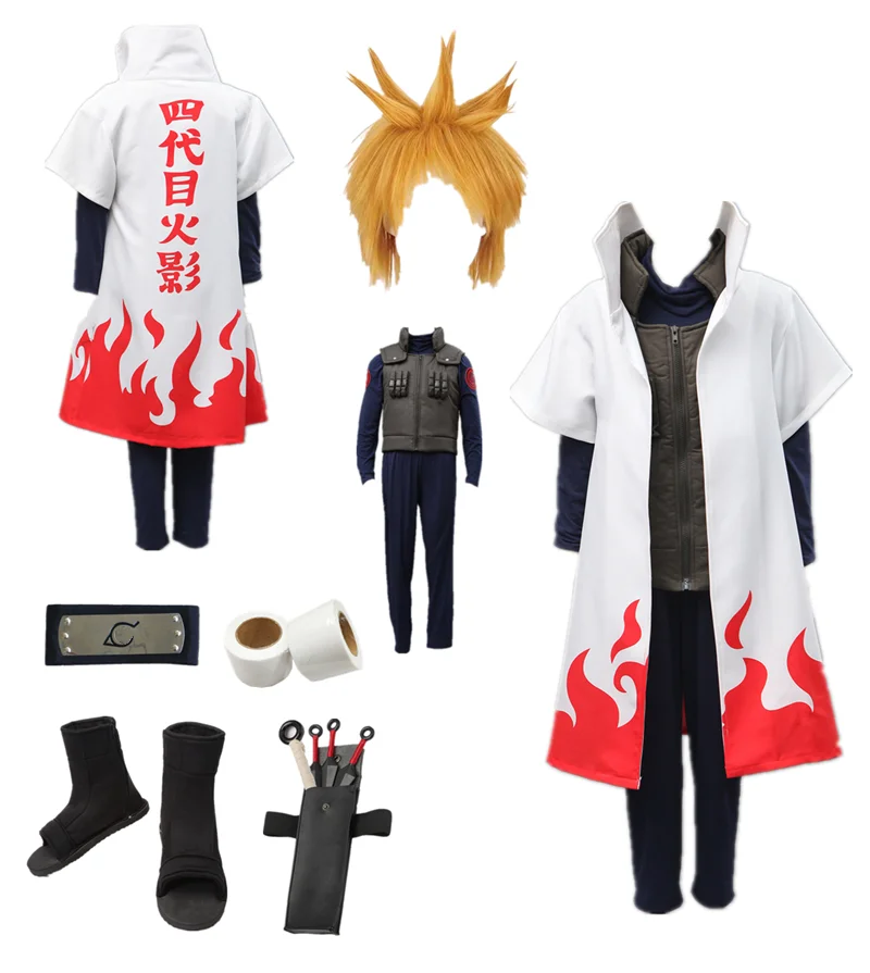 Compra online de Namikaze minato cosplay de trajes de desenhos