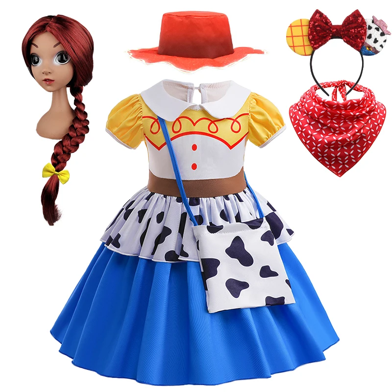 Disney Vestiti Halloween Cosplay Bambini Toy Story Dress For Girls Jessie Costume Natale Neonati Baby Birthday Party Ball Gowns