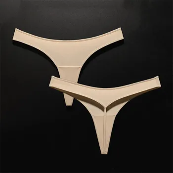 1/2Pcs Cotton Women G String Solid Color Sexy Lingerie Femme T-back Underwear Ladies Pantys Solid Tanga Mujer Girls 1