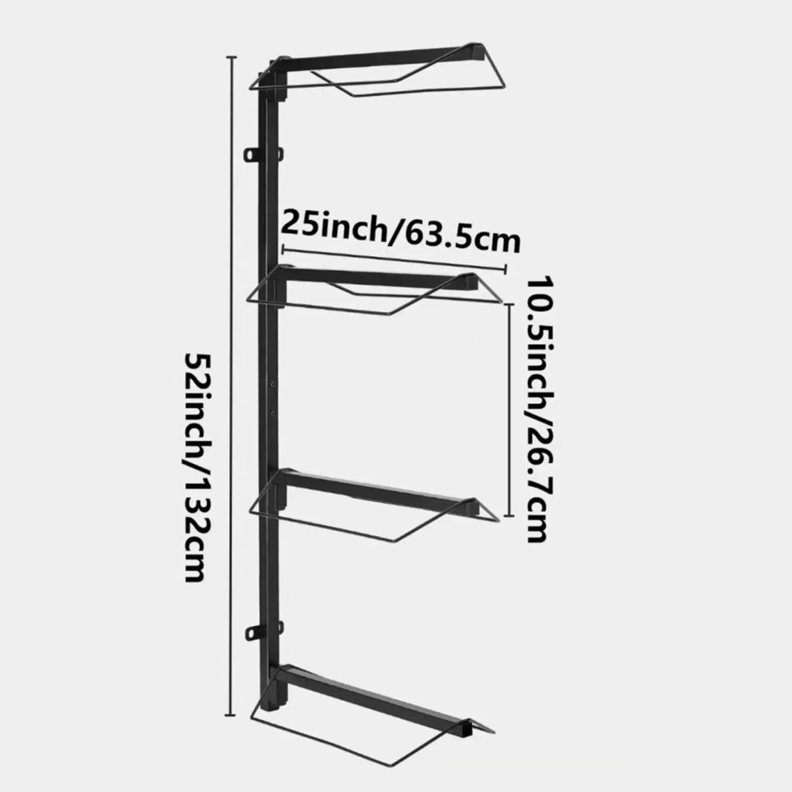 Saddle Rack Wall Mount Holds Tack, Pad, Accessories 4 Tier for Western/English Saddles Equestrian Equipment for Horse Tack Room 6
