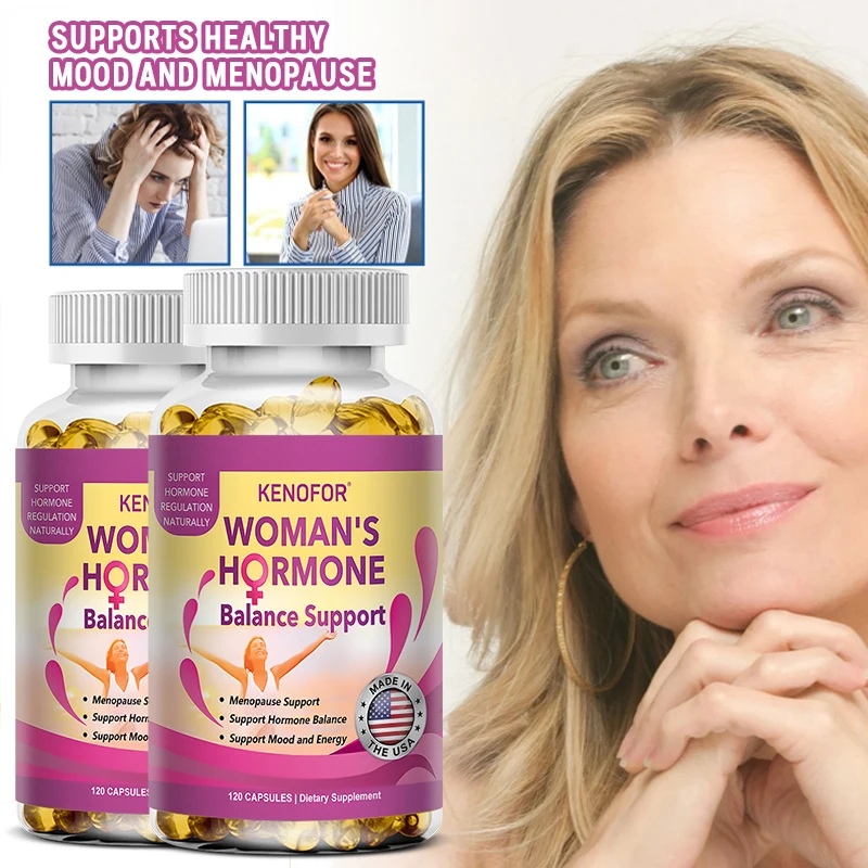 

Women's Menopause Capsules - Multi-effects To Relieve Women's Menopause, Improve Mood, Reduce Hot Flashes, and Balance Hormones