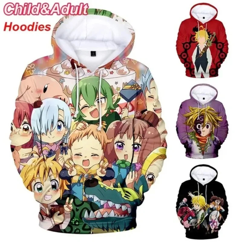 

The Seven Deadly Sins Meliodas 3D Cool Children's Hoodies Sweatshirt Women/Men's Japan Anime Casual Hoodie Hoodies Clothes