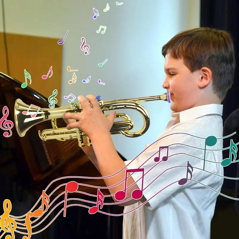 Trumpet Horn Toy Musical Wind Toy Parent-Child Music Instruments Teaching Aids For Boys Girls Toddler Children