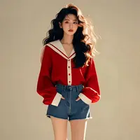 Chemise à manches longues pour femmes, vêtements coréens, chemisier tendance, tempérament, américains, mignon, mode, tout match, abonnés, printemps, automne 4