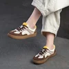 GKTINOO Spring Autumn Suede Sneakers Women Genuine Leather Patchwork Flats Lace-up Round Toe Ladies Training Shoes Handmade 5