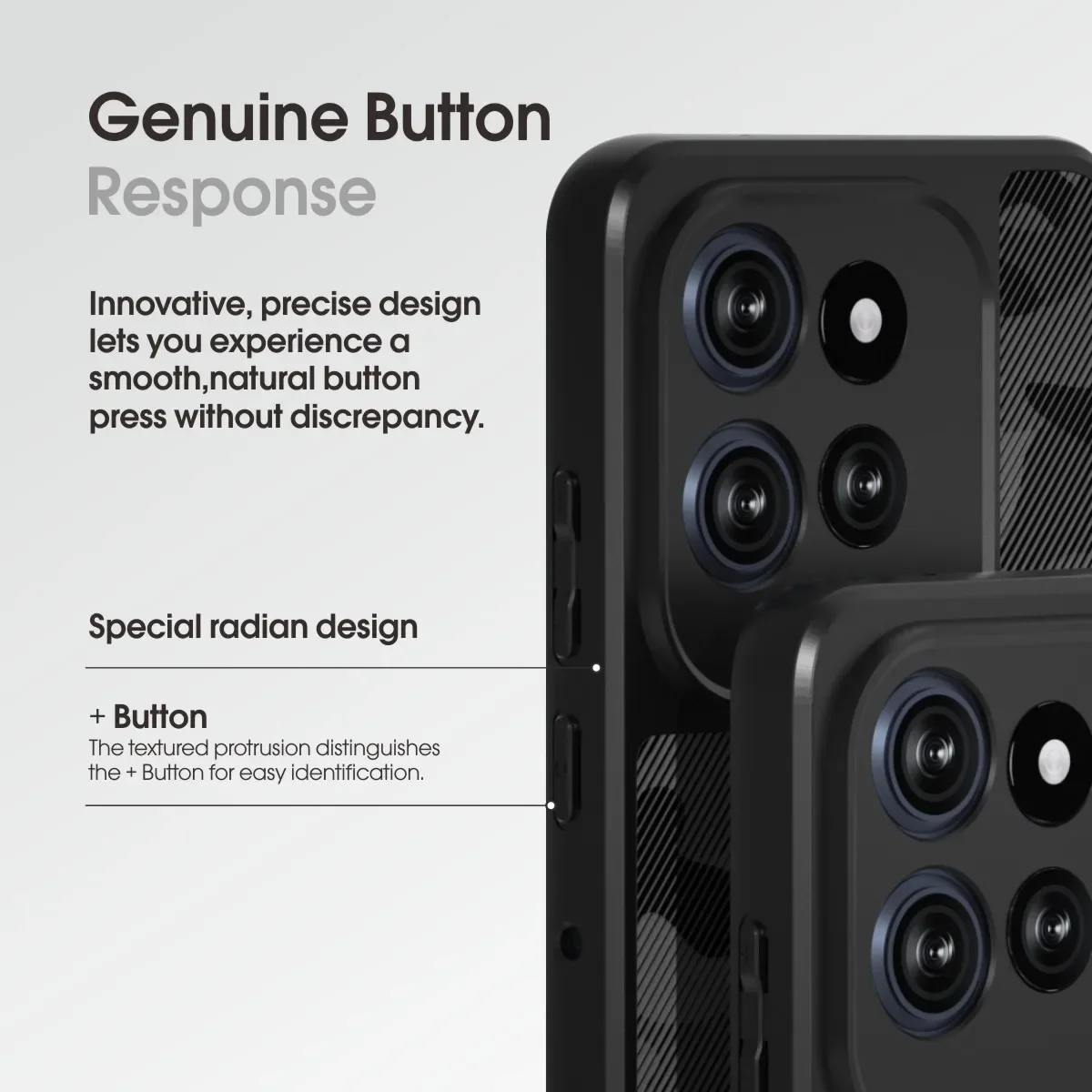 Ultra-Sleek Black Camo Protective Case with Raised Edges
