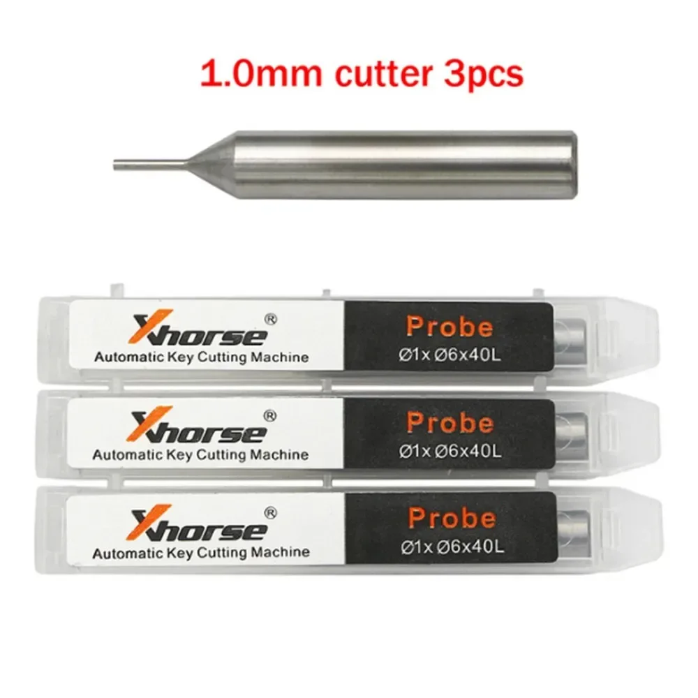3pcs Milling Cutter Probe 1.0mm 1.5mm 2.0mm 2.5mm for Xhorse CONDOR XC MINI Plus Dolphin XP-005 XP-007 Key Cutting Machine