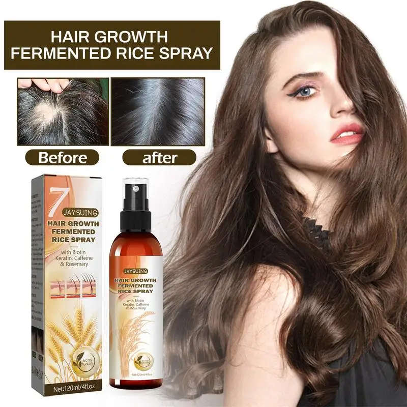 

120ml Fermented Rice Water Hair Spray Anti Hair Loss Hair Thickening Spray Fast Hair Growth Mist For Long Thick Strong Hair care