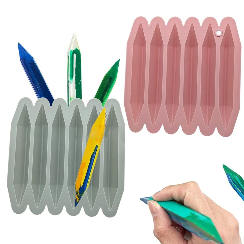 

Baby Teething Silicone Mold Crayon Epoxy Resin Casting Mold Pencil Molds