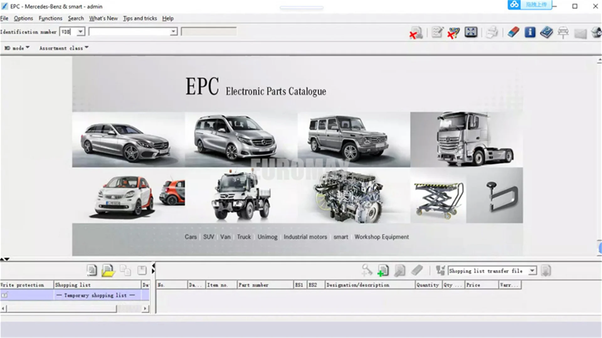 

2018.11 Mersedes Benz EPC Electronic Parts Catalogue