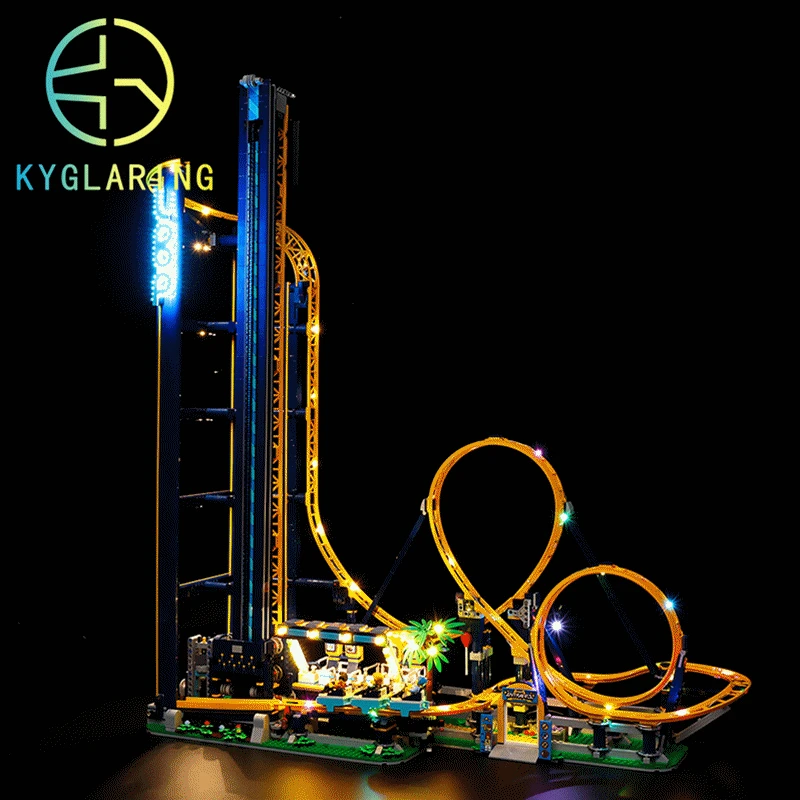 Kyglaring Per 10303 Loop Coaster Set Di Illuminazione A Led Giocattoli Fai Da Te (Non Inclusi Blocchi Di Costruzione)