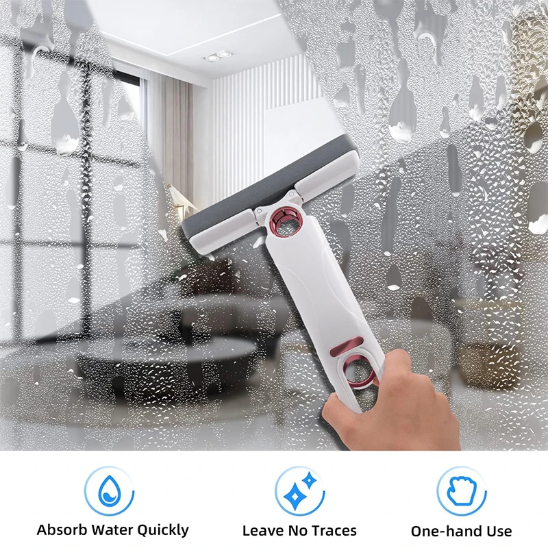 Cleaning Mop Portable Mini Self Squeeze Cleaning Mop Wet and Dry Use Sponge Mop for Bathroom Kitchen Desktop Glass Living Room Car