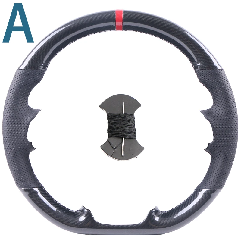 Gloss Carbon Fiber Car Steering Wheel Grip Cover