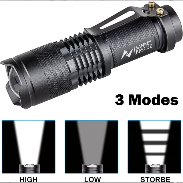 1-5 Waterproof Tactical Flashlights Portable LED Camping Lamps 3-Mode Handheld Powerful LED Torch Light Lanterns Self Defense 3