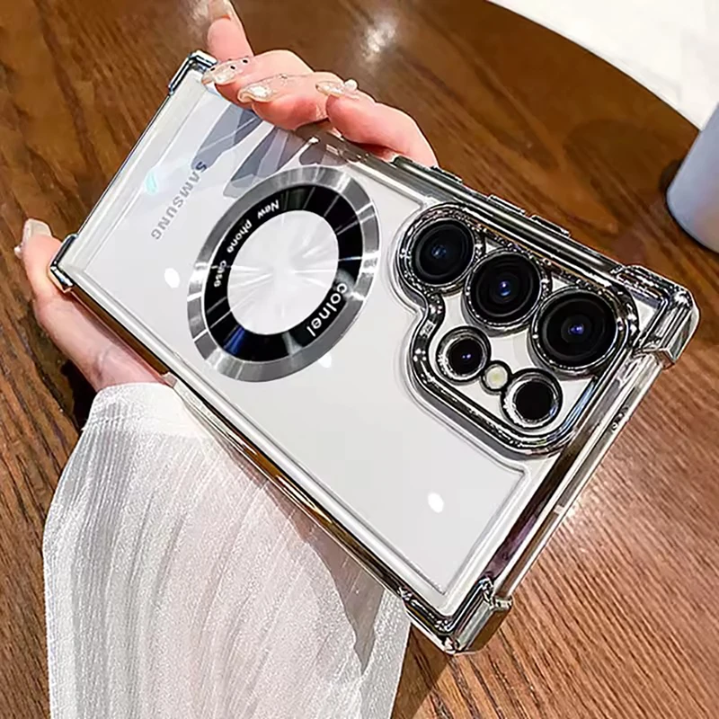 Magsafe Plating Magnetic Phone Case with Wireless Charging Support