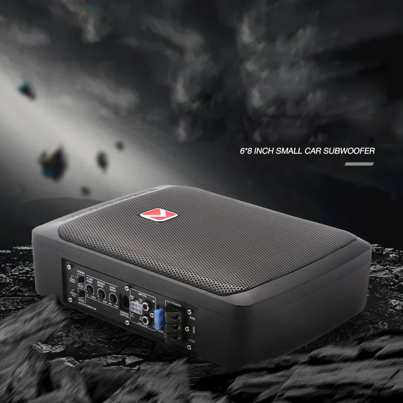 Car Subwoofer K-68S Car Subwoofer Amplifiers Class D HIFI Slim Under-Seat Bass Powered Car Speaker Subwoofer Power Audio Processo