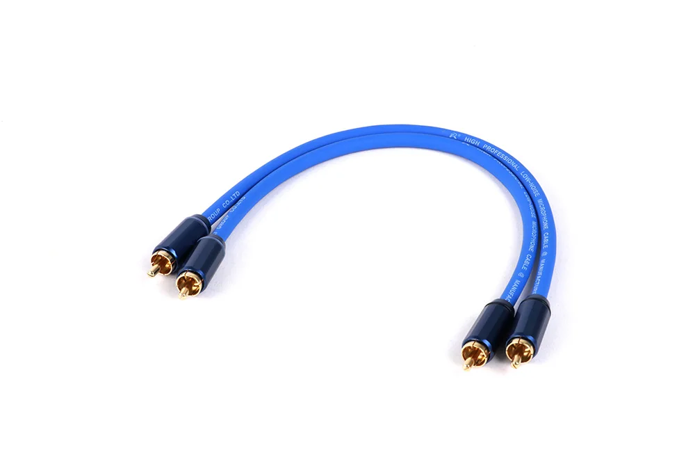 RCA-Kabel, vergoldeter RCA-Stecker auf Stecker, Audio-Stereo-Adapter, abgeschirmtes Kabel für Heimkino, HDTV, Verstärker, Hi-Fi-System, Lautsprecher – Detail 4