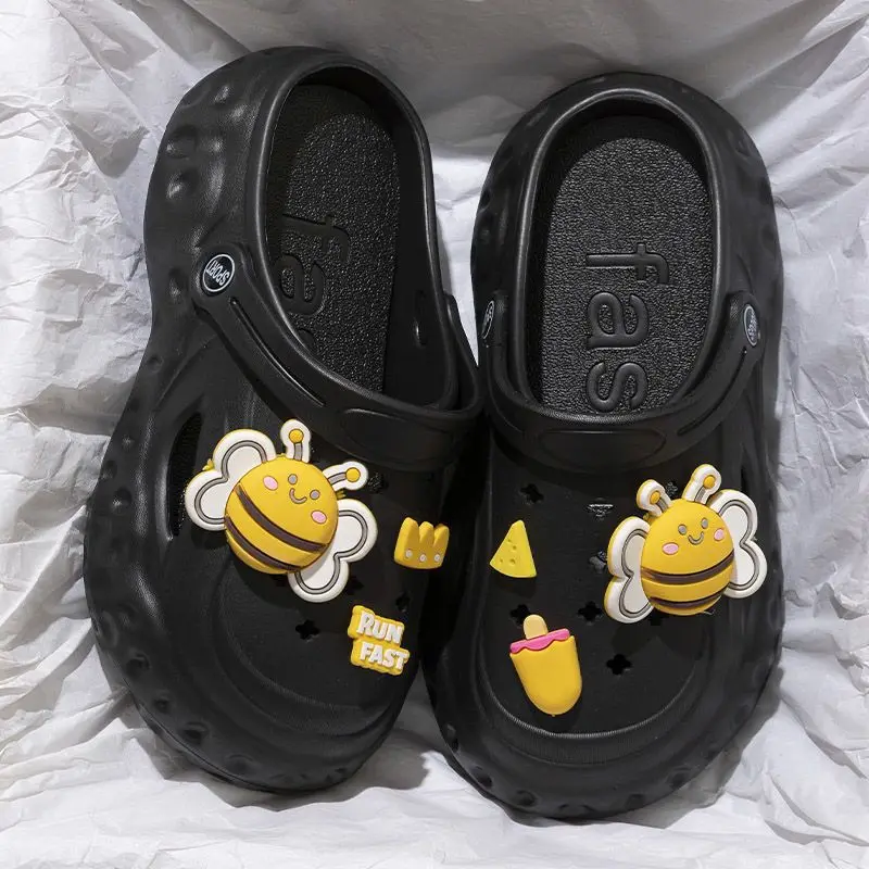 Frauen Indoor Straße Hausschuhe Mode Clogs Nette DIY Sommer Garten Schuhe Weiche EVA Dicke Sohle Große Größe Sandalen Mädchen Strand Rutschen – Detail 6