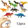 Jurassic World 8/12PCS Dinosaur Figure Set Tyrannosaurus Rex Simulation Soft Rubber Toys for Children Small Packaged Gift Idea 2