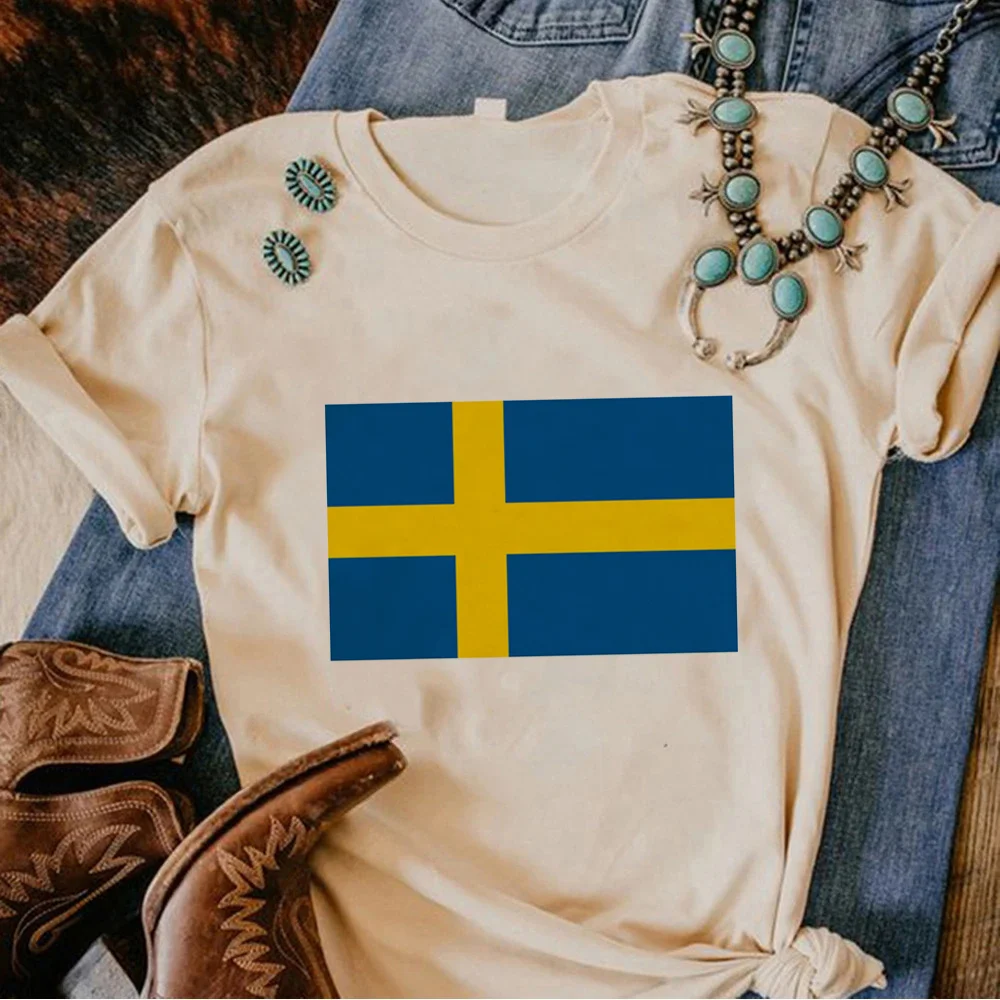

Swedish top women summer Tee female graphic clothes