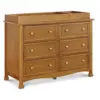 NEW Kalani 6-Drawer Double Wide Dresser in Chestnut USA 6