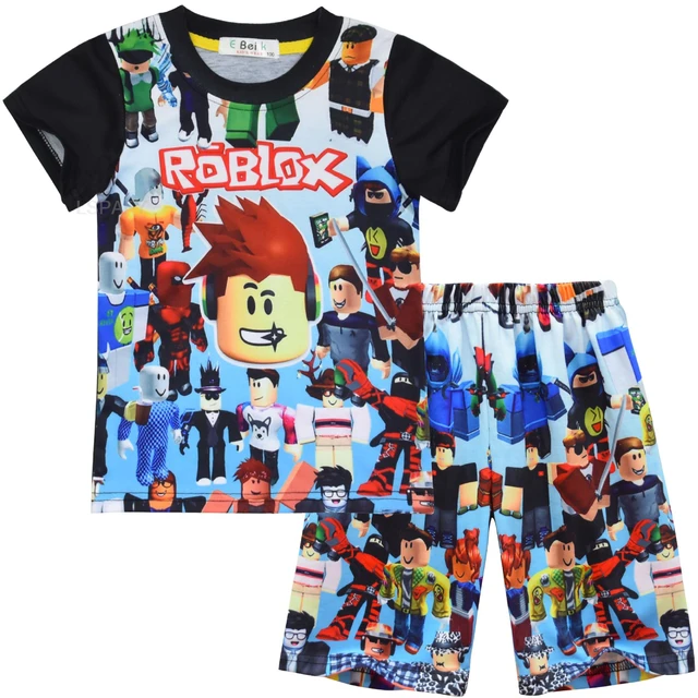 ROBLOX Children Pajamas Sets Kids Sleepwear suit Sleeved T-Shirts Trousers  Boy clothes Pj's Infant pijama Fashion Tops Pant - AliExpress