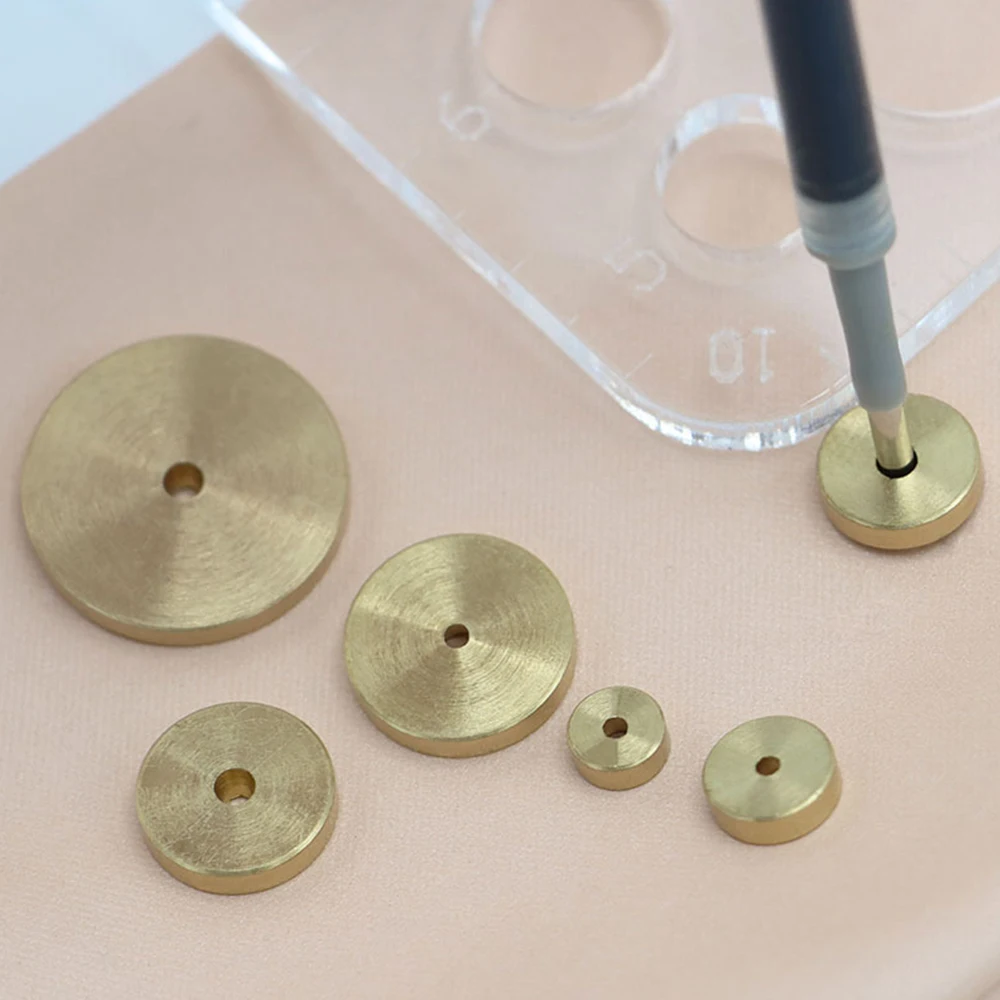 Leather Craft Tools 6 Pieces Diameter 6mm-20mm Leather Brass Space Set DIY Round Line Marking Hand Craft Tools leather craft tools