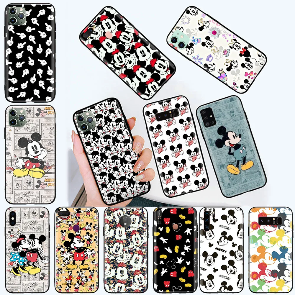 B-17 Mickey Anime Custodia Morbida Per Iphone 11 12 13 14 X Xs Pro Max Plus Mini