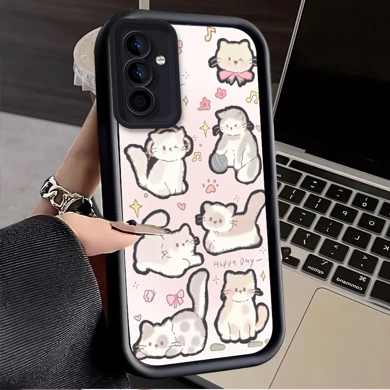 Whimsical Strawberry Cat Phone Case Cover