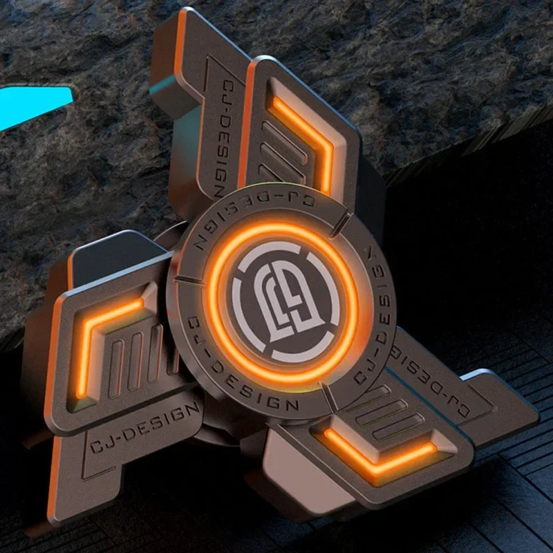 ADJUDICATION Fidget Spinner Metal Alloy Luminous Long Lasting Fingertip Gyro EDC Spinning Top Stress Relief Toys for Adults Kids 3
