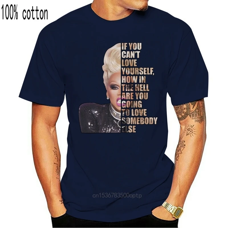 

Rupaul love yourself- Black Loose Fit LGBTQ Drag race fan cotton T-Shirt unisex