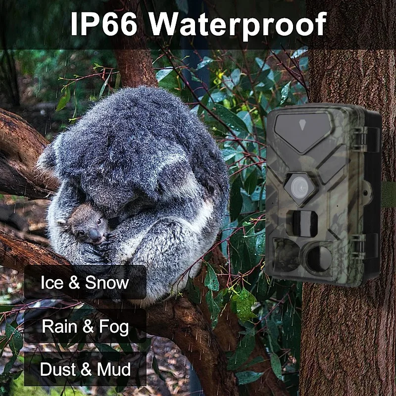 SunTekCam 16MP 1080P Hunting Trail Camera with Night Vision IP56 Waterproof 0.5s trigger time Photo Trap Camera Wild Cameras