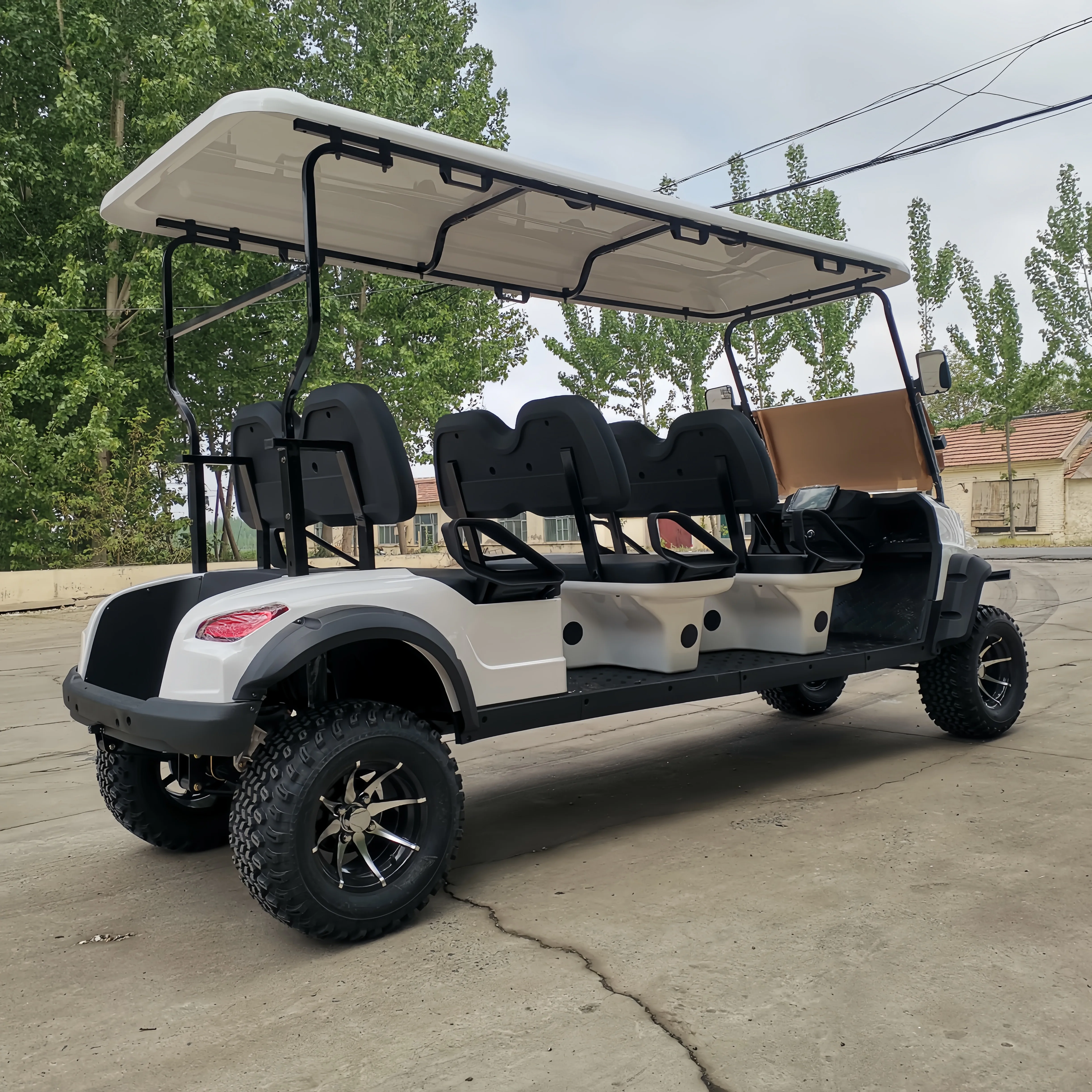 Popular 4-Seater Ambulance Golf Cart with New Design Electric Lithium Battery Fuel-Efficient Golf Cart Electric sightseeing car