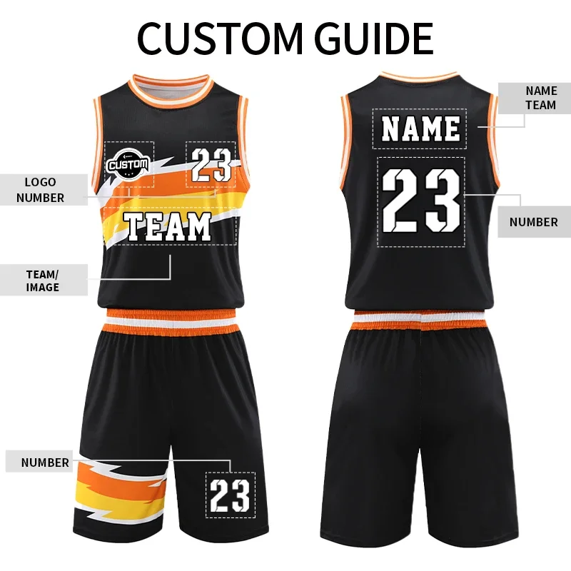 Adults Basketball Uniform Basketball Jersey Design Breathable Wear YW-JS4