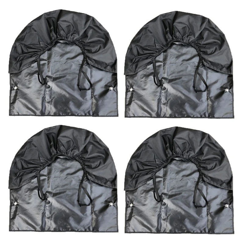 Tire Cover Trailer RV Black Waterproof UV Weather Resistant Car Tires Storage