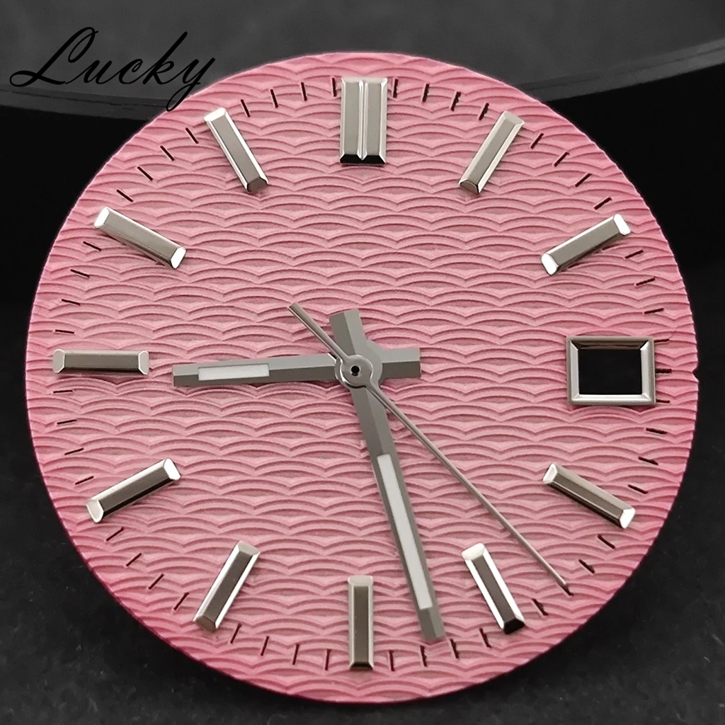 NH35 28,5mm Strukturiertes Zifferblatt+Zeiger Passend für NH35 NH36 Uhrwerk Automatische Taucheruhren Herrenuhr-Teile – Detail 17