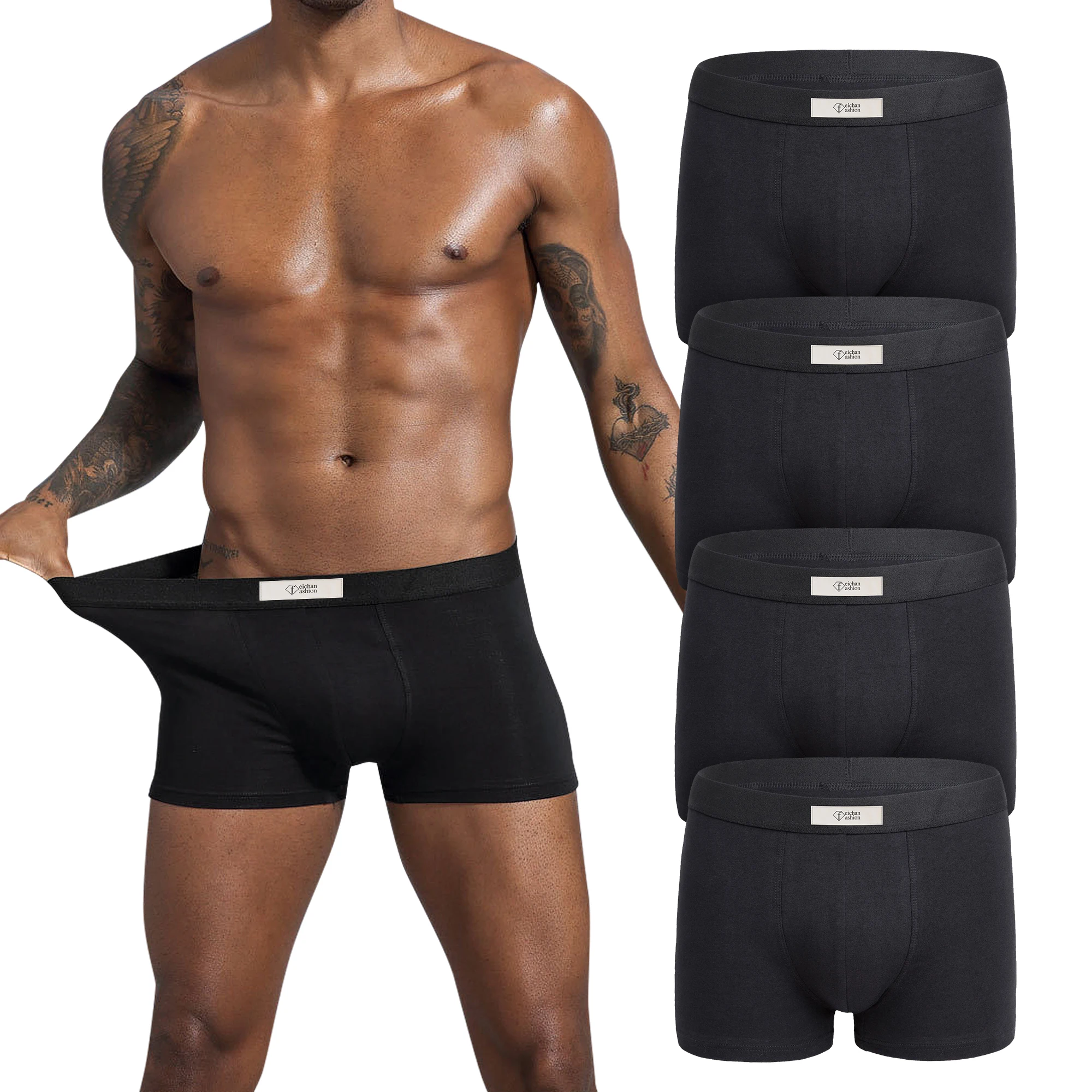 

Men's Underwear Boxer Briefs Cotton Moisture Wicking Huge Pouch Trunks Boxer sports short Men gift Underpants oversized 7xl 3-Pc