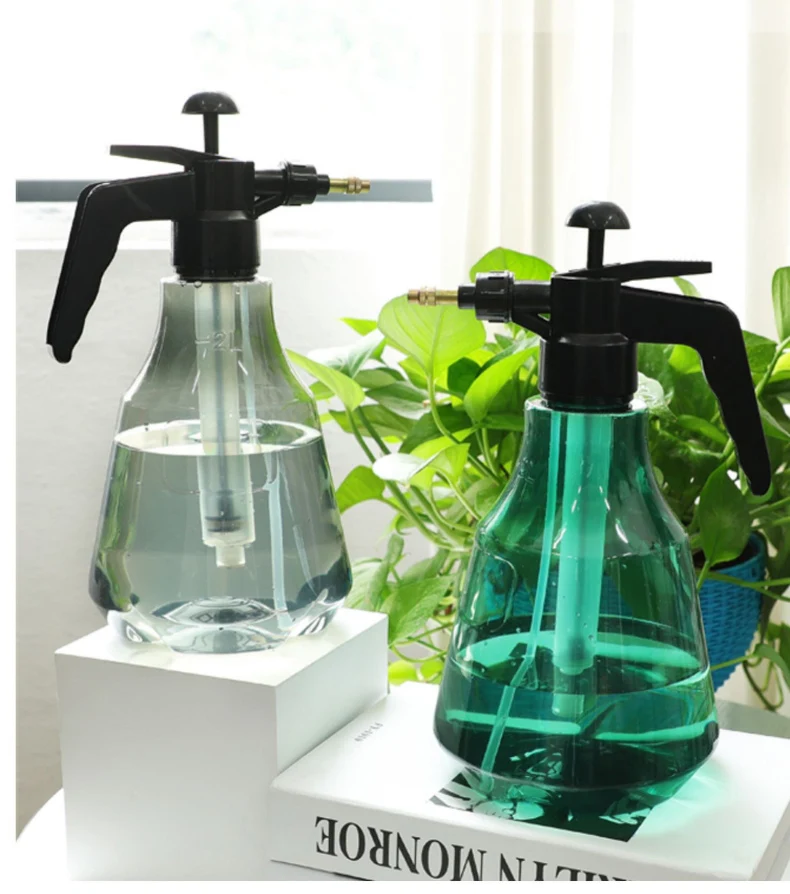 Flower Watering Pot with Column Pattern Air Pressure Spray Nozzle Spray Bottle Sprayer Planting Garden Watering Irrigation