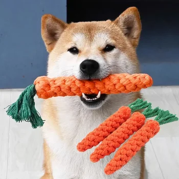 Carrot Cotton Rope Dog Toy 1
