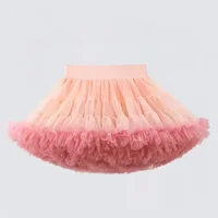 Jupes tutu en dentelle pour filles de 1 à 10 ans, jupes tutu en mousseline de soie moelleuses, jupes tutu de couleur unie, jupes de danse pour filles, jupons en tulle pour enfants 4