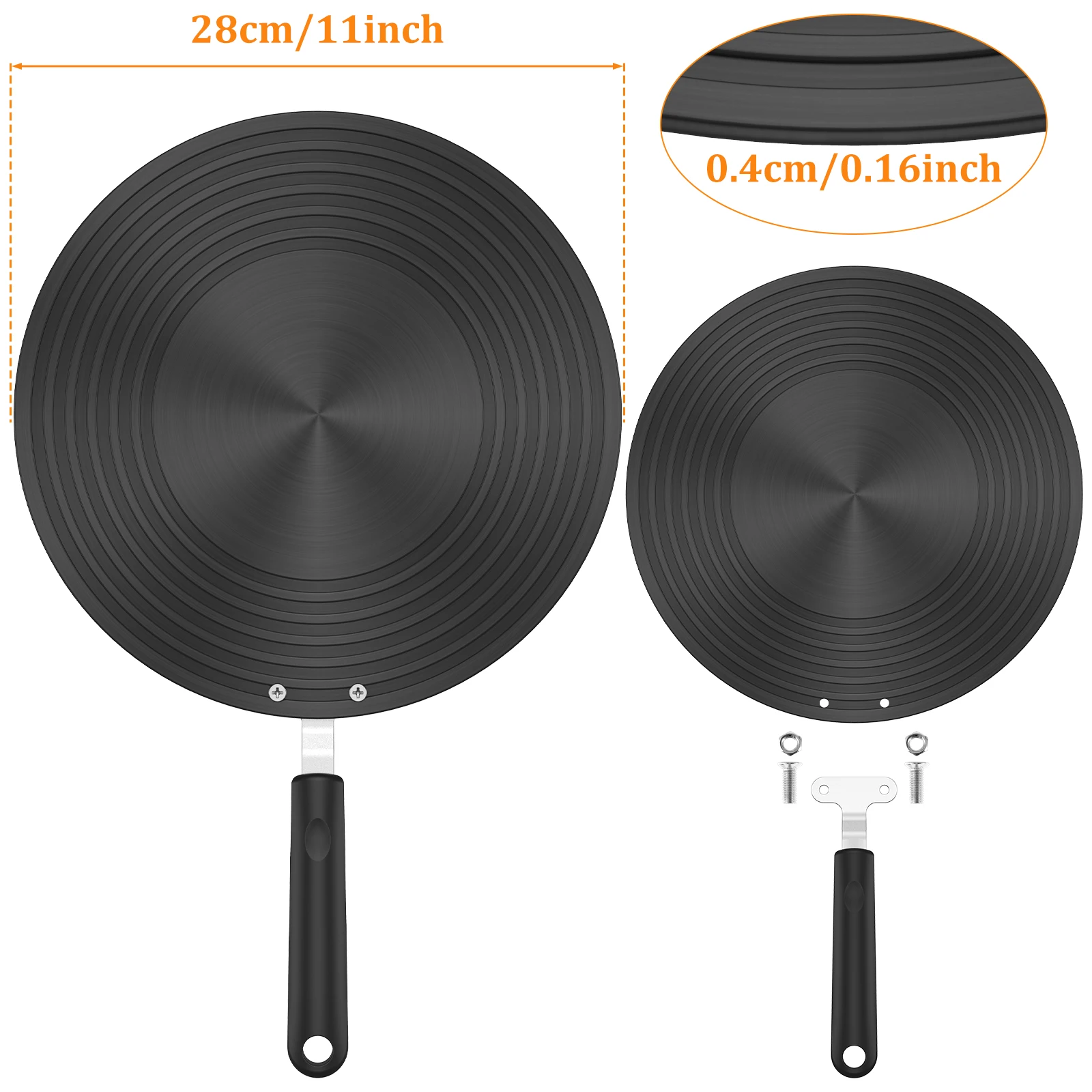 Piastra Diffusore Di Calore In Acciaio Inox 24cm - Per Fornelli A Induzione, Gas Ed Elettrici - Foto 9