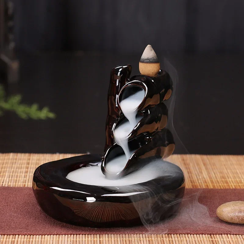 

Handmade Ceramic Incense Burner Holder or Incense Burner Buddhist Decoration Home Decoration Fragrance Backflow Incense Burner