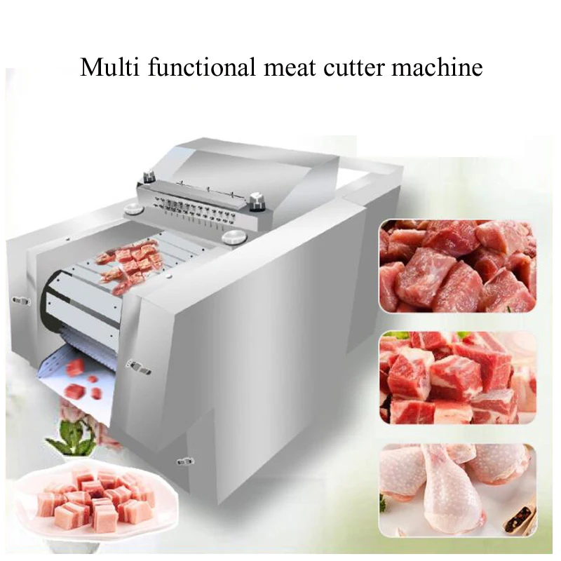

PBOBP Commercial Frozen Meat Slicer Chicken Cube Cutter Chicken Steak Cutting Machine Frozen Meat Dice Cutting Machine