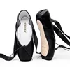 Professional Ballet Pointe Ribbon Pink Black Red Satin Ballerina Shoes With Cotton Silicone Toe Pad For Dancing 4