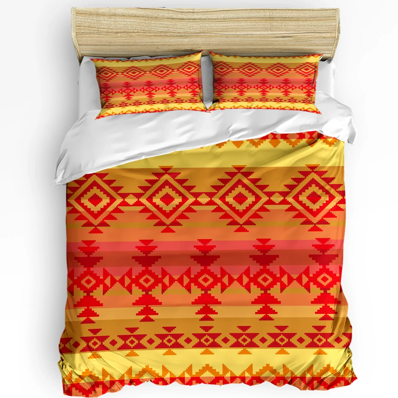 

Square Triangle Geometrical Figure 3pcs Bedding Set For Bedroom Double Bed Home Textile Duvet Cover Quilt Cover Pillowcase