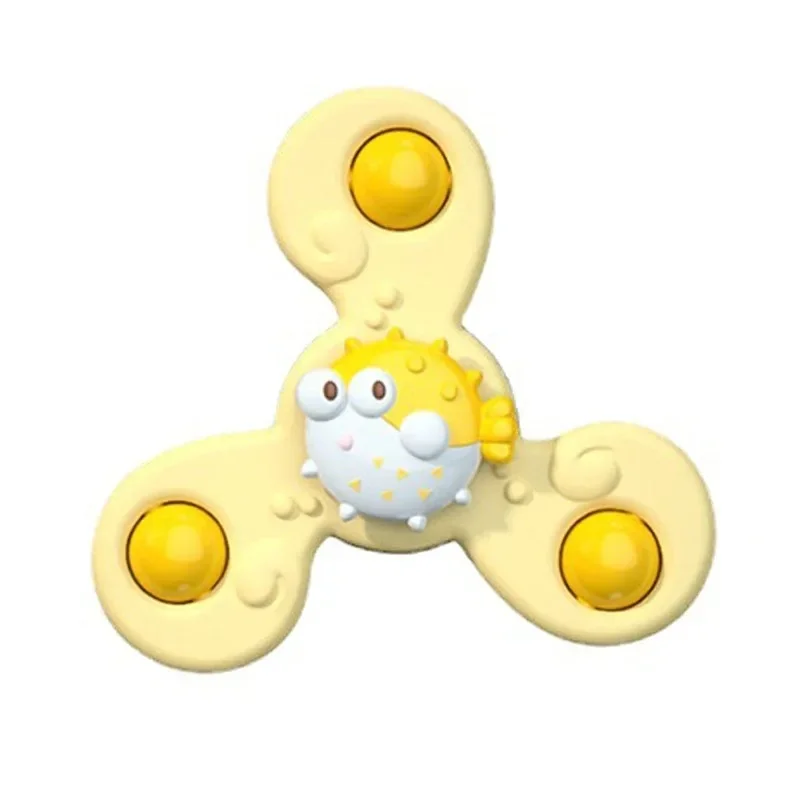 Fun Baby Bath Toys: Colorful Suction Cup Spinner Rattles