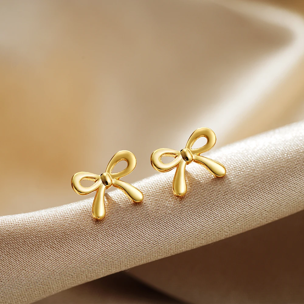 3pair/set Small Tiny Bow Earrings for Women Stackable Cartilage Multiple Piercing Ribbon Metal Stud Earring Fashion Jewelry 5 3pair/set Small Tiny Bow Earrings for Women Stackable Cartilage Multiple Piercing Ribbon Metal Stud Earring Fashion Jewelry - Image 5