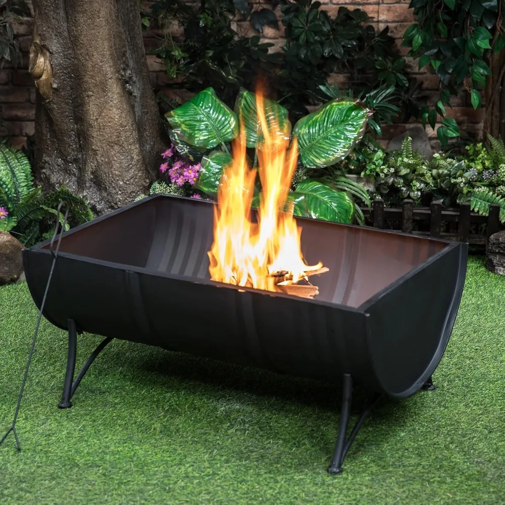 35-Inch Large Oval Barrel Wood Burner 2